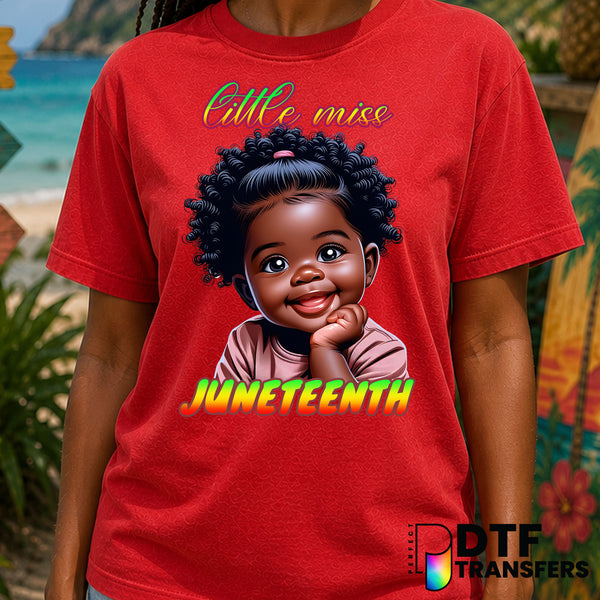 LITTLE MISS JUNETEENTH – Black History Month DTF Transfer