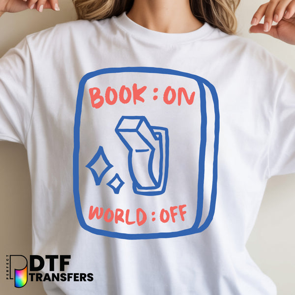 BOOK ON WORLD OFF - READING – Teacher DTF Transfer