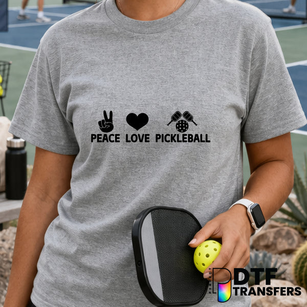 Peace Love Pickleball – Pickleball DTF Transfer