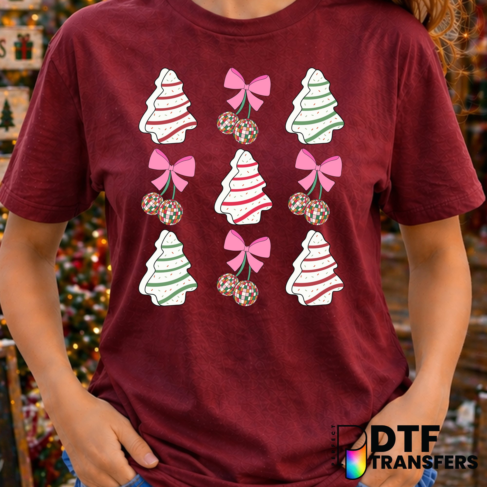Christmas Tree Cake – Christmas DTF Transfer