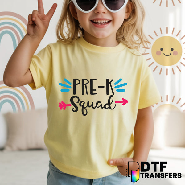 PRE-K SQUAD Arrow Colorful – Teacher DTF Transfer