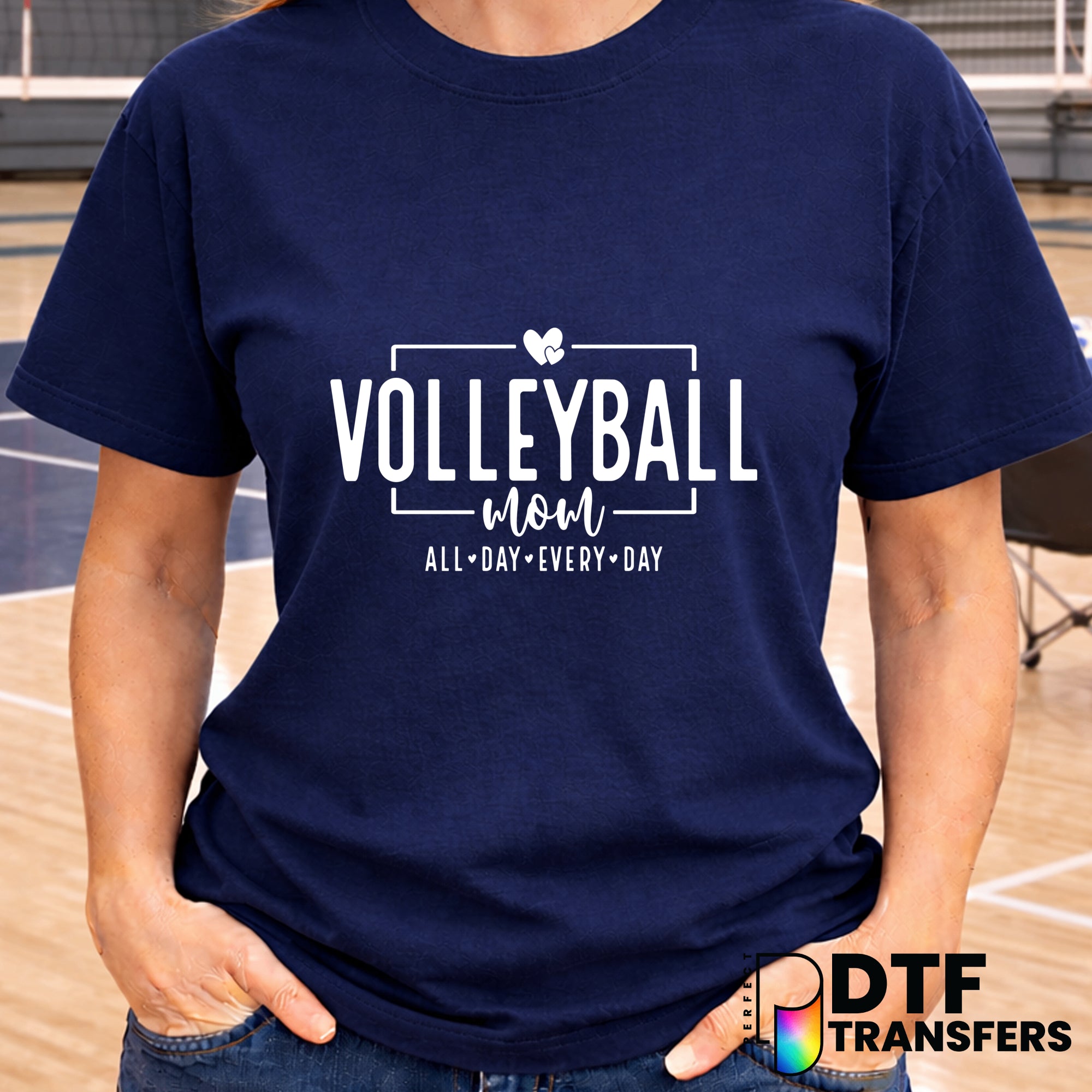 Volleyball Mom All Day Every Day – Volleyball DTF Transfer