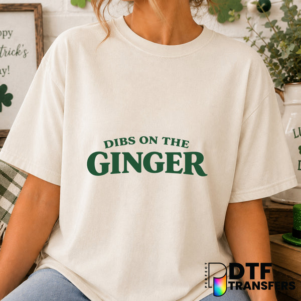 Dibs on The Ginger St. Patrick's Day – DTF Transfer (view 1 of 2) – by Perfect DTF Transfers – Premade DTF Transfers – St....