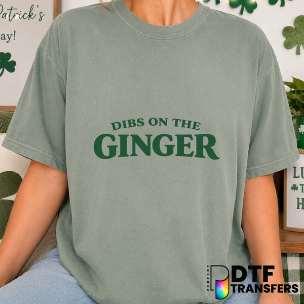 Dibs on The Ginger St. Patrick's Day – DTF Transfer (view 2 of 2) – by Perfect DTF Transfers – Premade DTF Transfers – St....