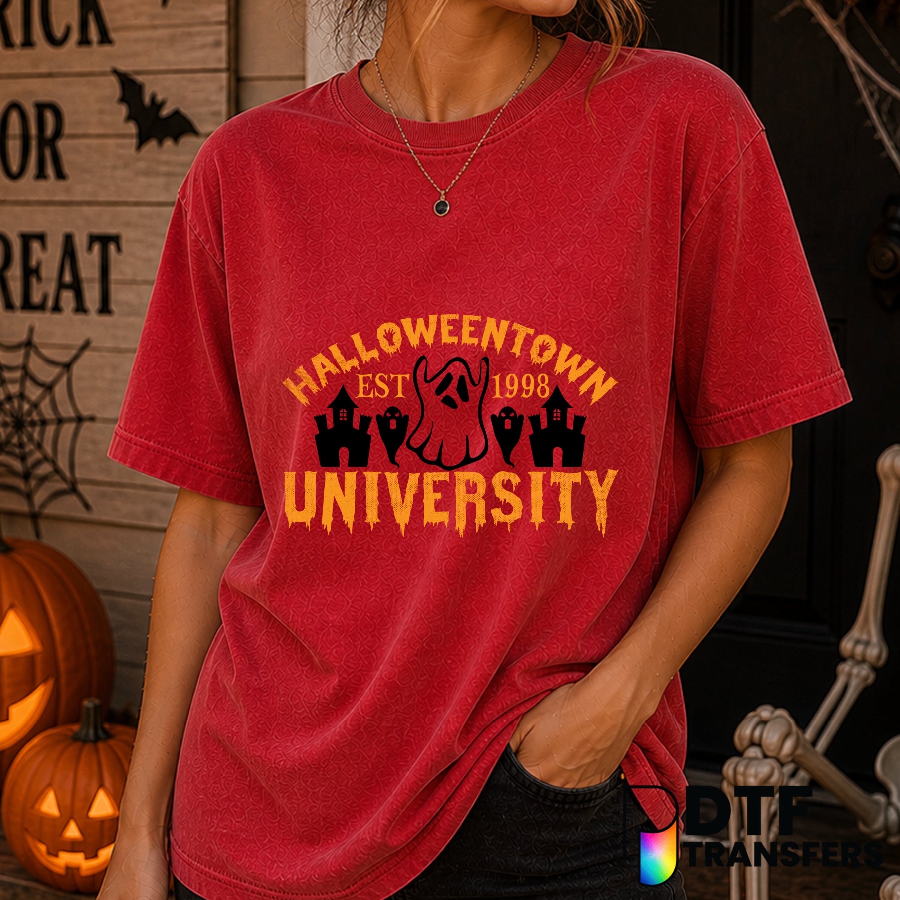HALLOWEENTOWN EST. 1998 UNIVERSITY – Halloween DTF Transfer