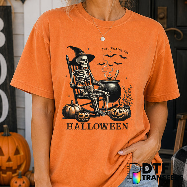Just Waiting for Halloween – Halloween DTF Transfer