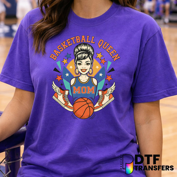 BASKETBALL QUEEN MOM – Basketball DTF Transfer