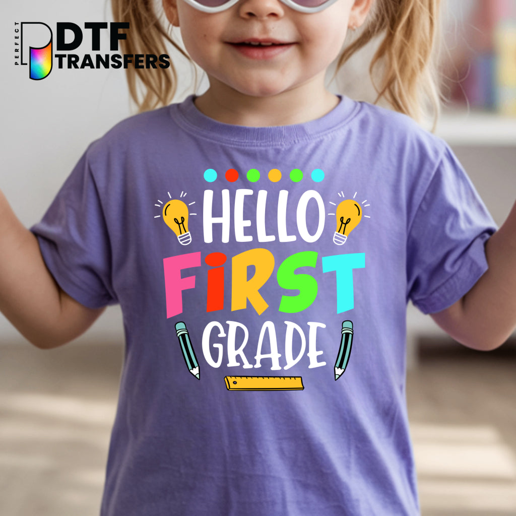 Hello First Grade – Teacher DTF Transfer