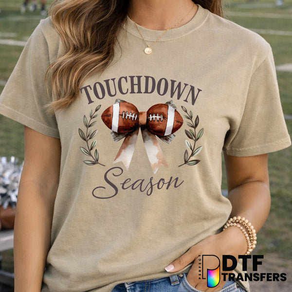 Touchdown Season Coquette Football Laurel – DTF Transfer