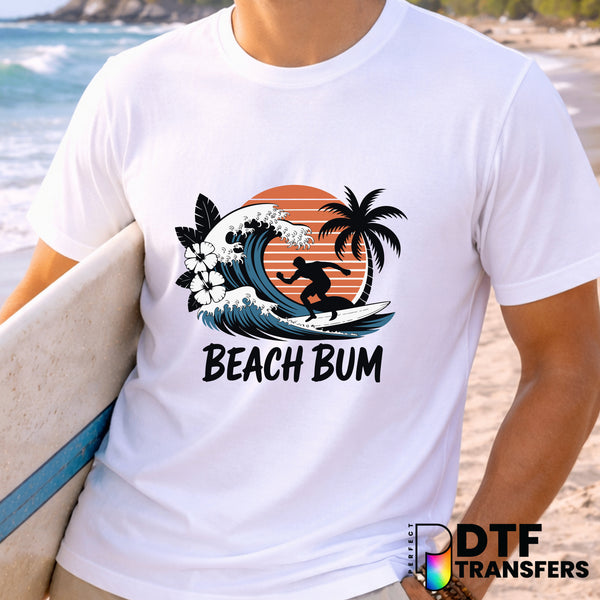 BEACH BUM SURFING SUMMER VINTAGE – Surfing DTF Transfer
