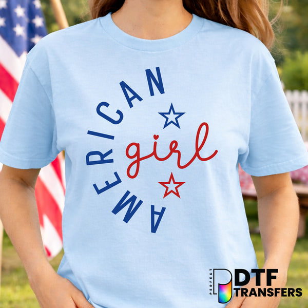 American Girl – Fourth of July DTF Transfer