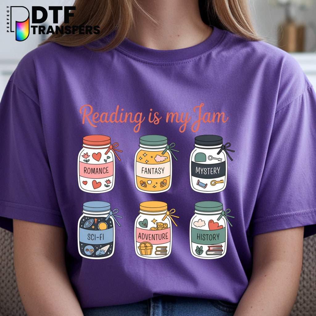 Reading is My Jam Cassette Tape – Teacher DTF Transfer