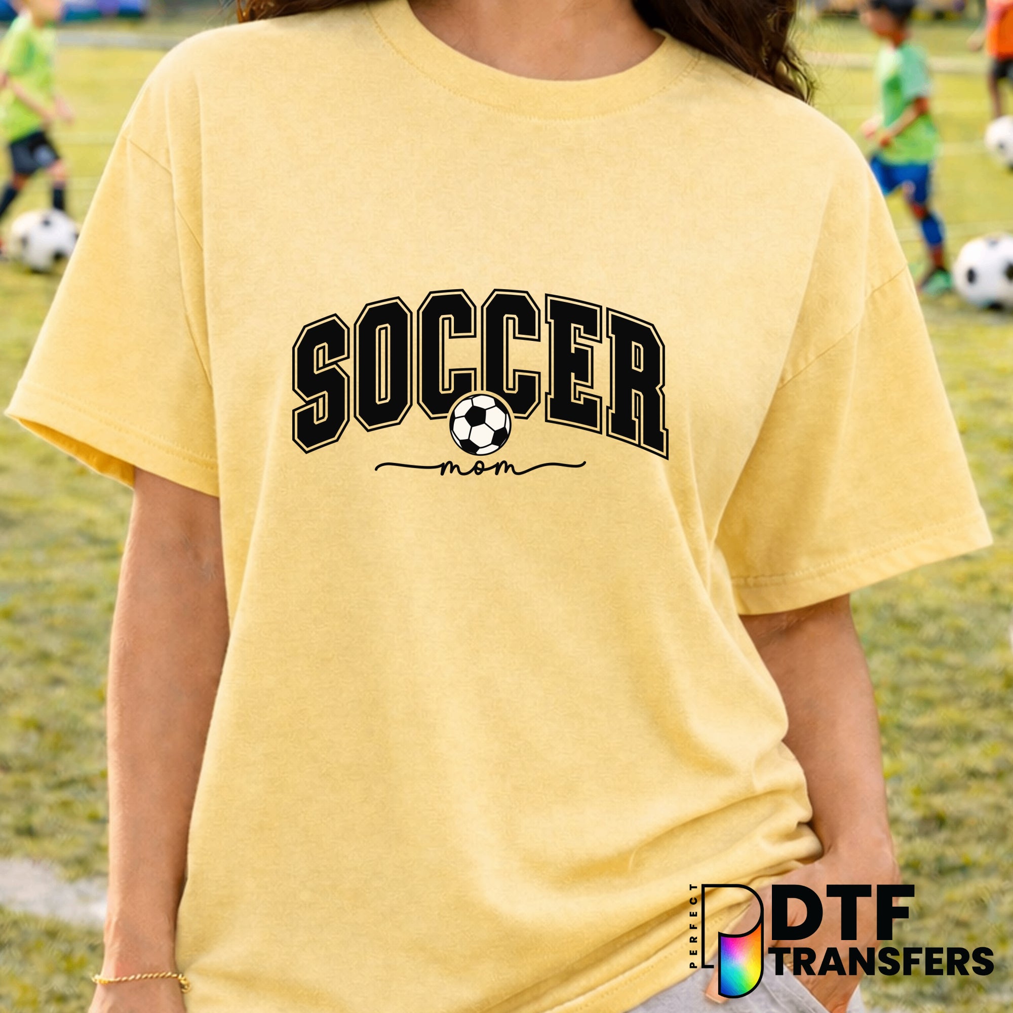 SOCCER MOM – Soccer DTF Transfer