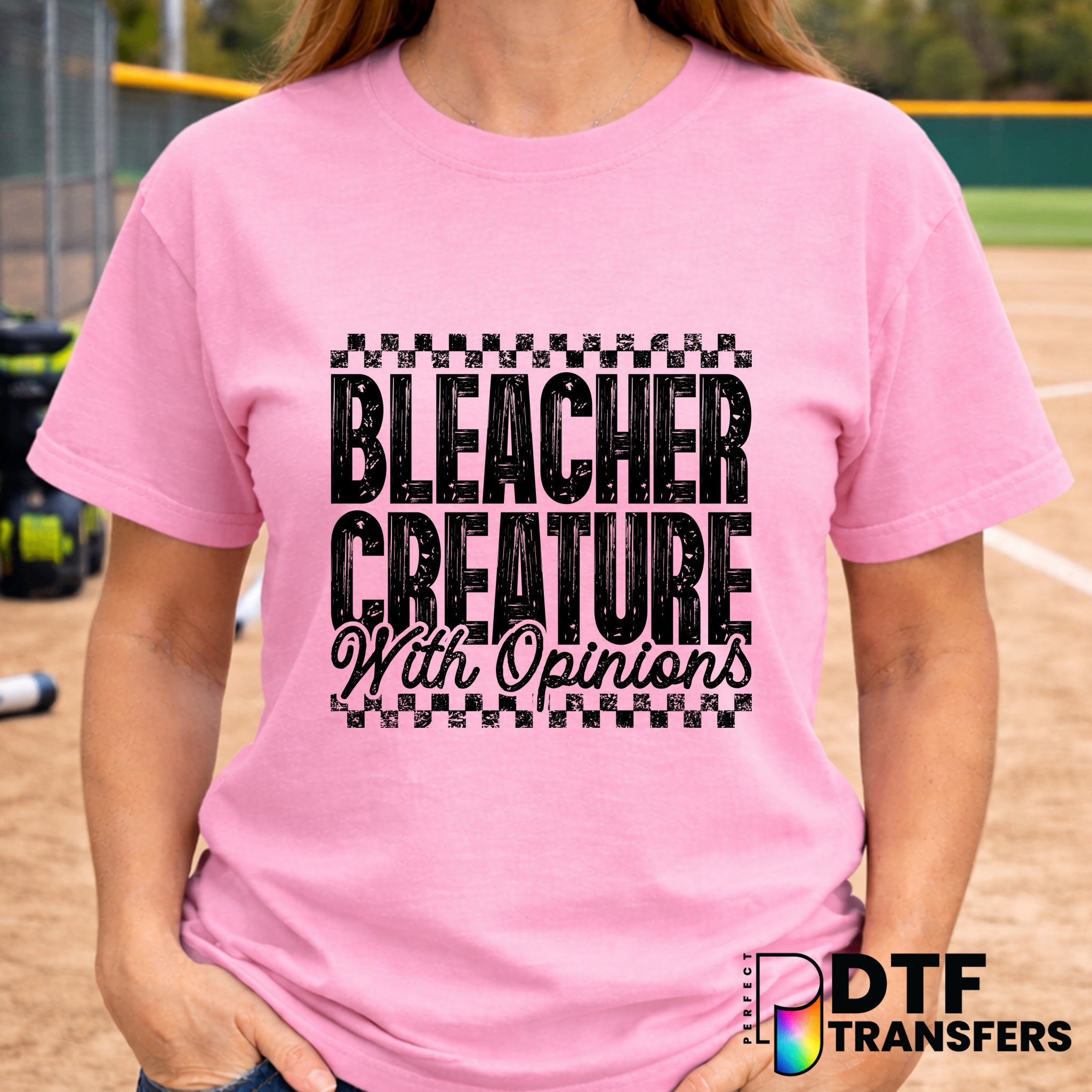 Bleacher Creature with Opinions – Softball DTF Transfer