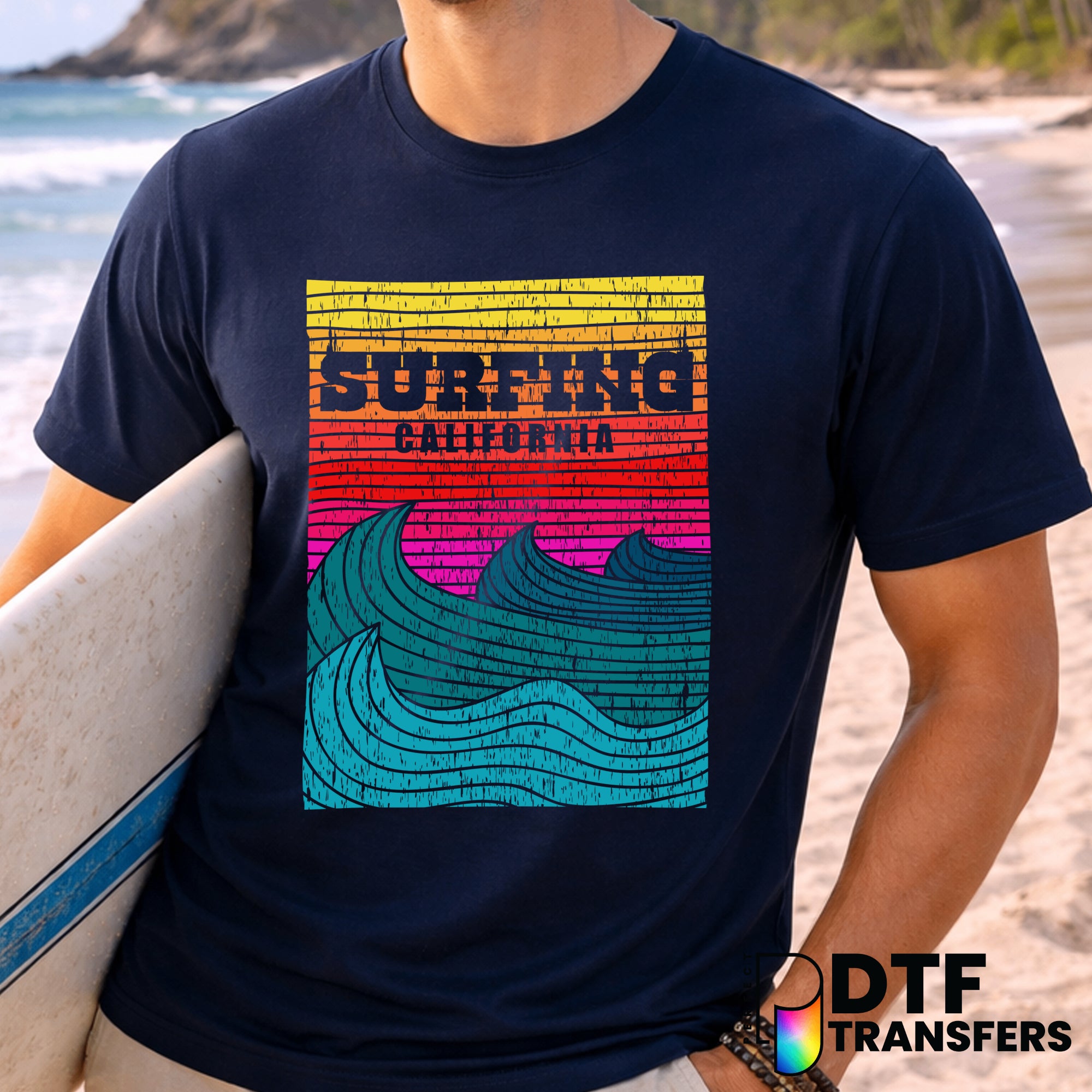 Surfing California – Surfing DTF Transfer