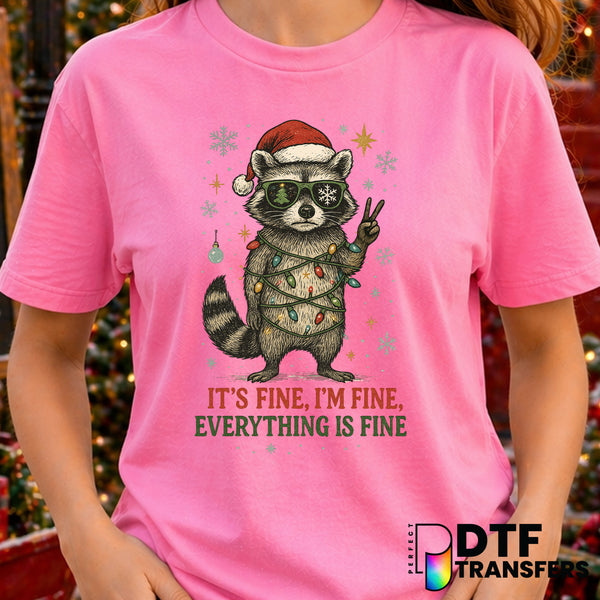 It's Fine I'm Fine Everything is Fine – Christmas DTF Transfer
