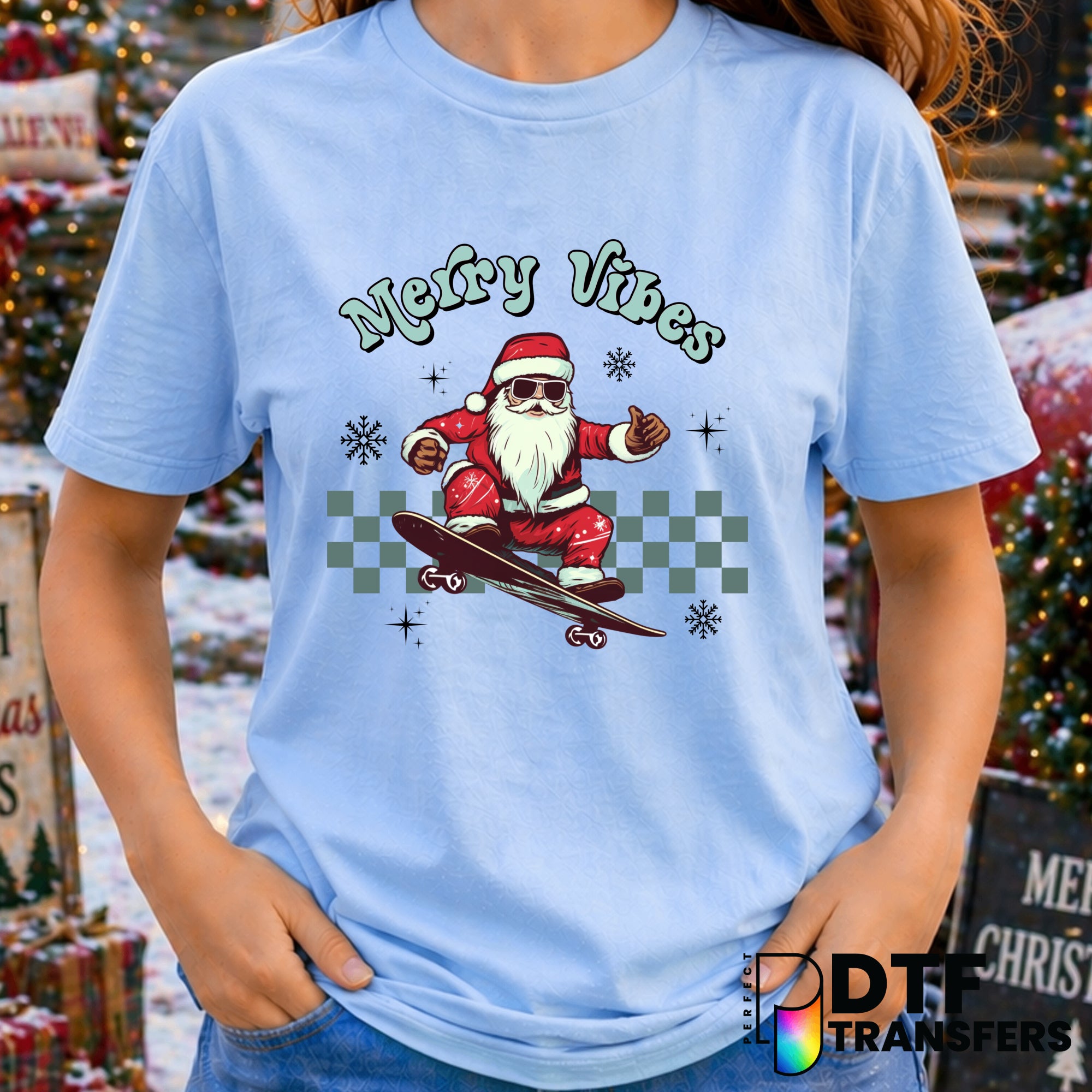 Merry Vibes – Christmas DTF Transfer