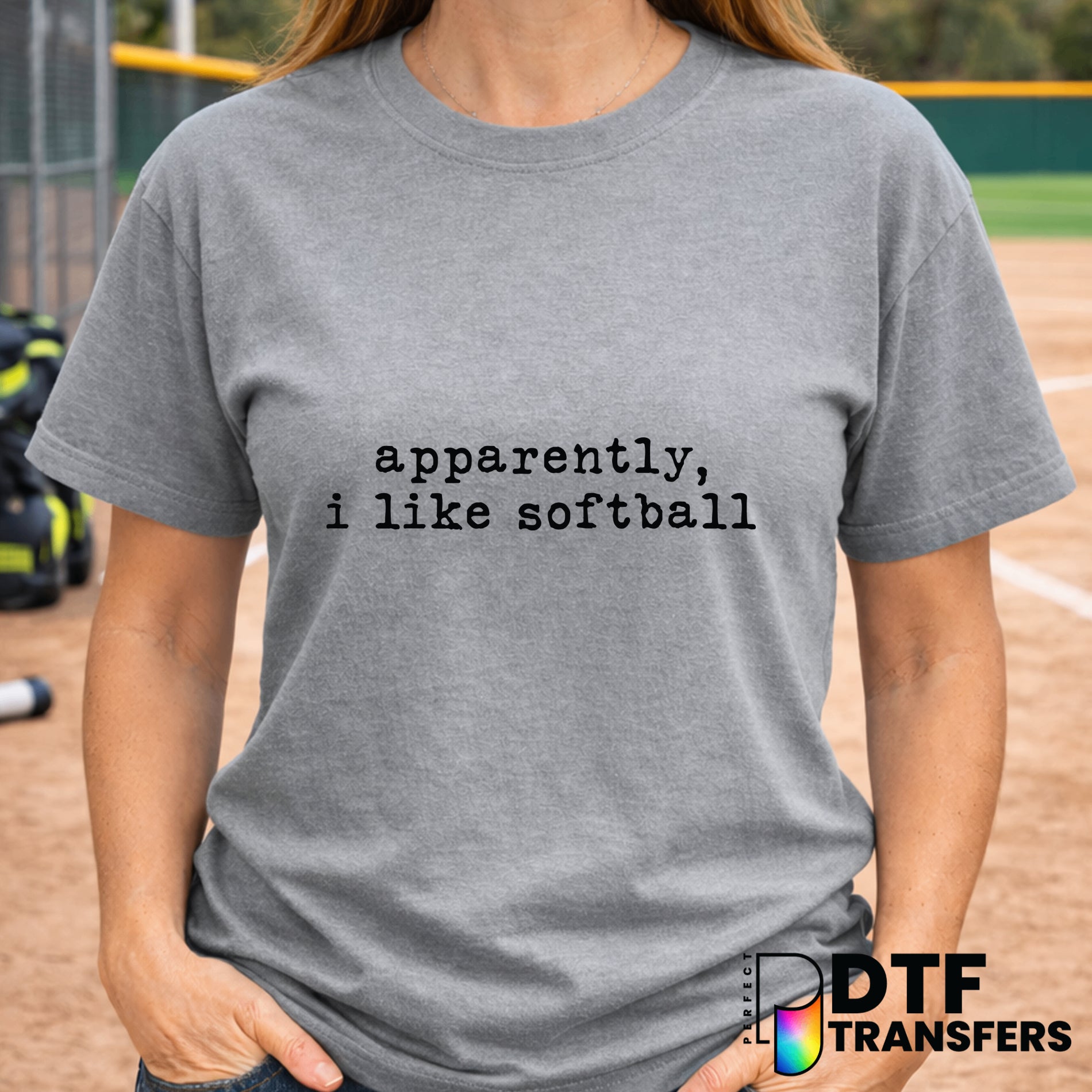 Apparently I Like Softball – Softball DTF Transfer