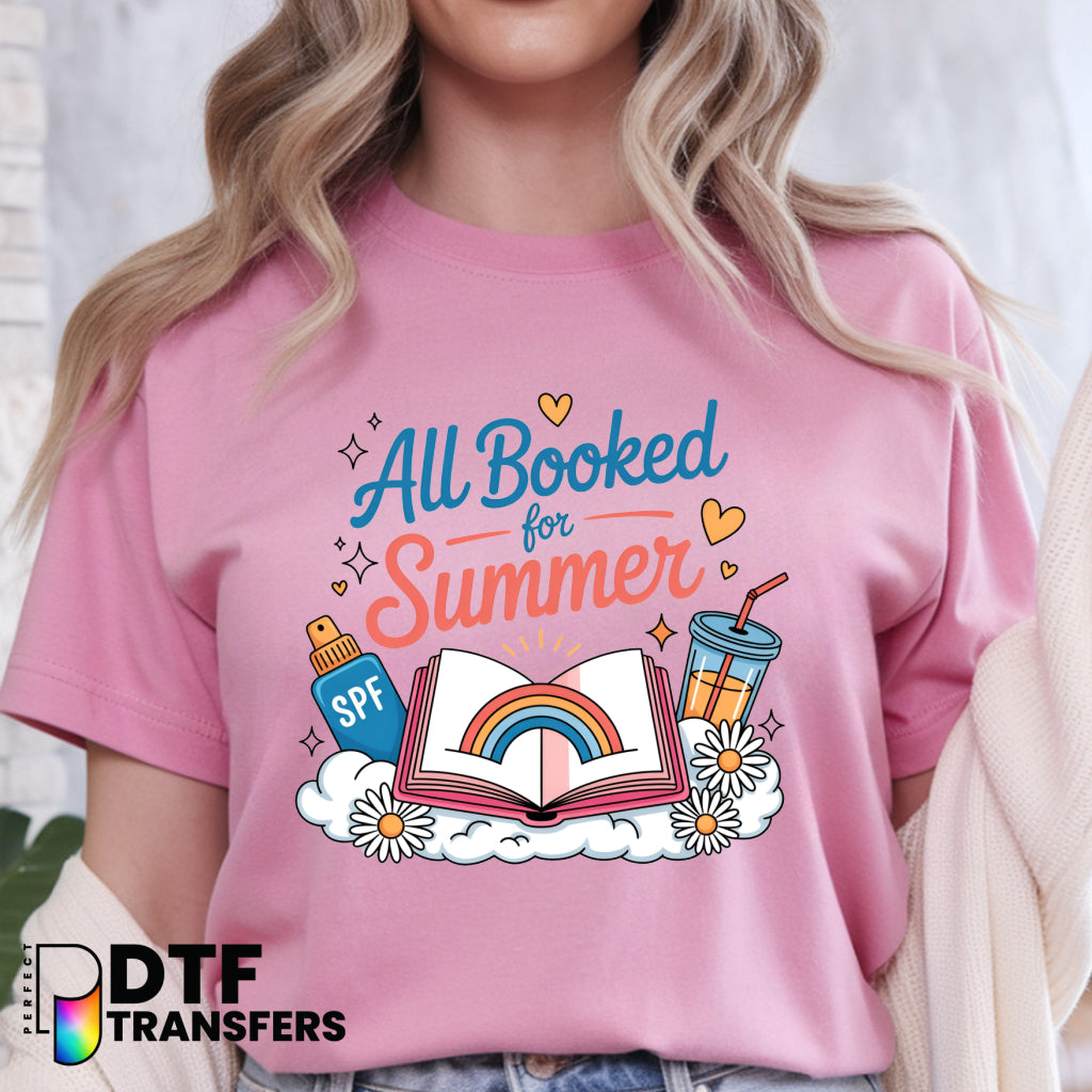 All Booked for Summer – Teacher DTF Transfer