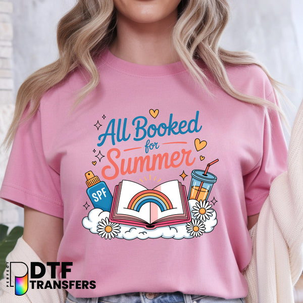 All Booked for Summer – Teacher DTF Transfer