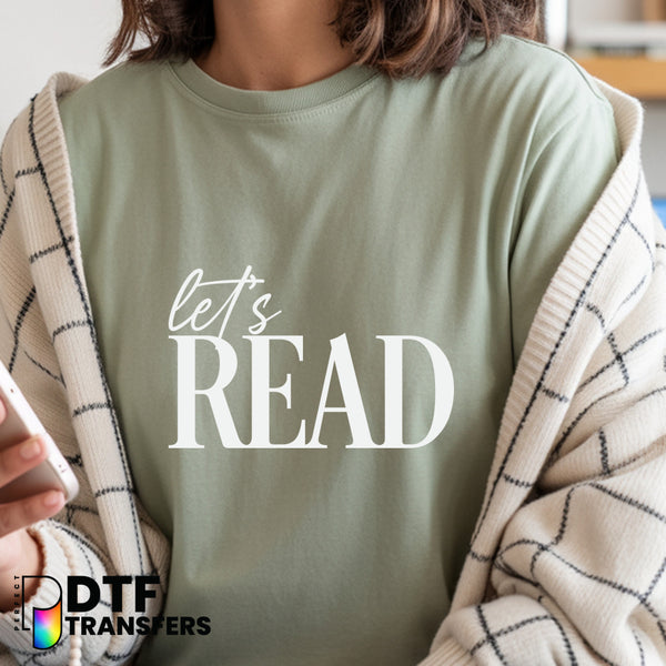 Let's Read Books & Apple – Teacher DTF Transfer