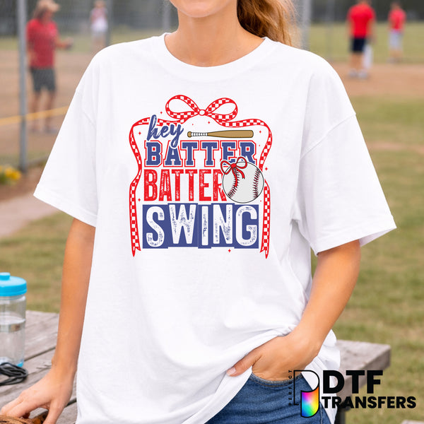 HEY BATTER BATTER SWING – Baseball DTF Transfer