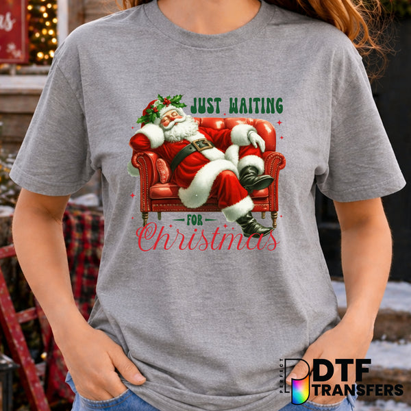 Just Waiting for Christmas – Christmas DTF Transfer