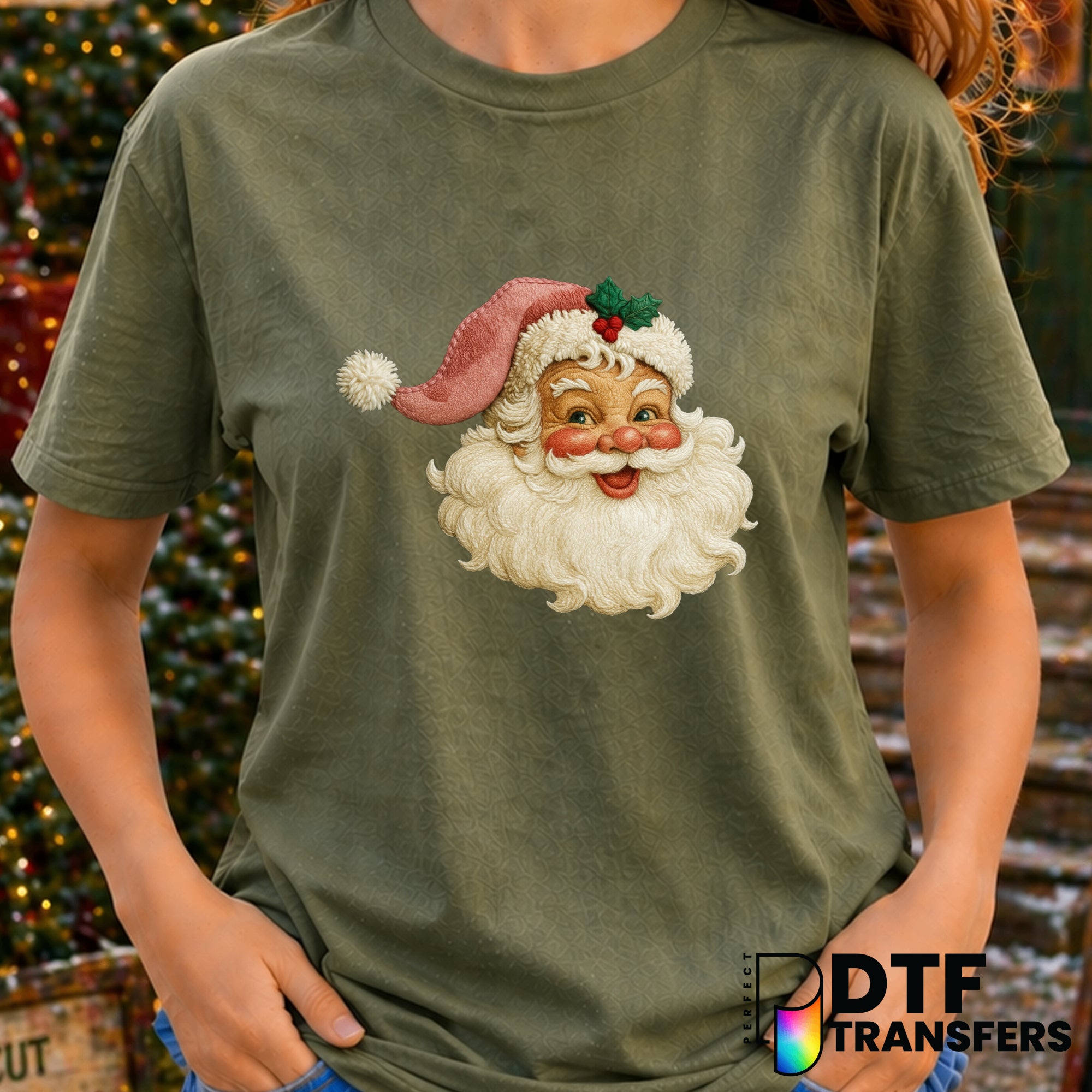 Retro Santa – Christmas DTF Transfer