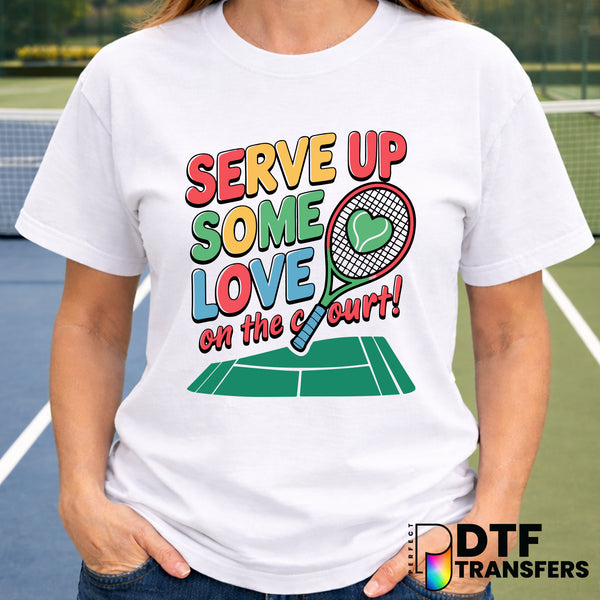Serve Up Some Love On the Court – Tennis DTF Transfer