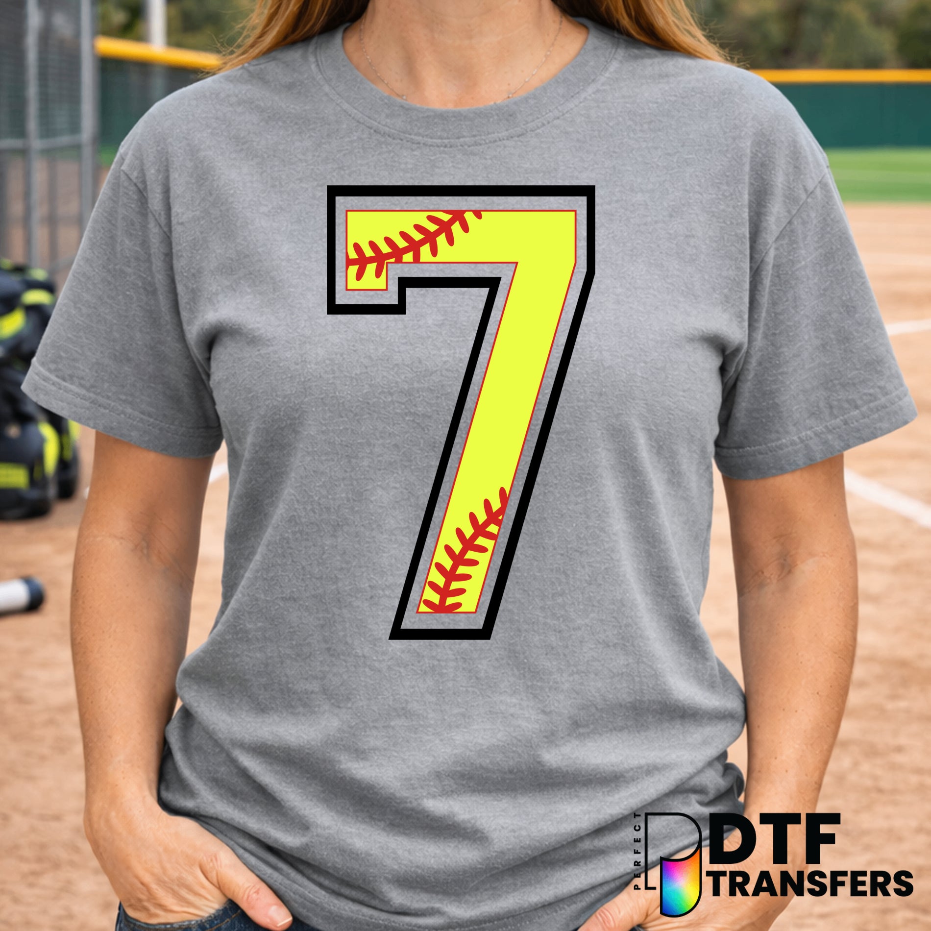 Softball Number 7 – DTF Transfer