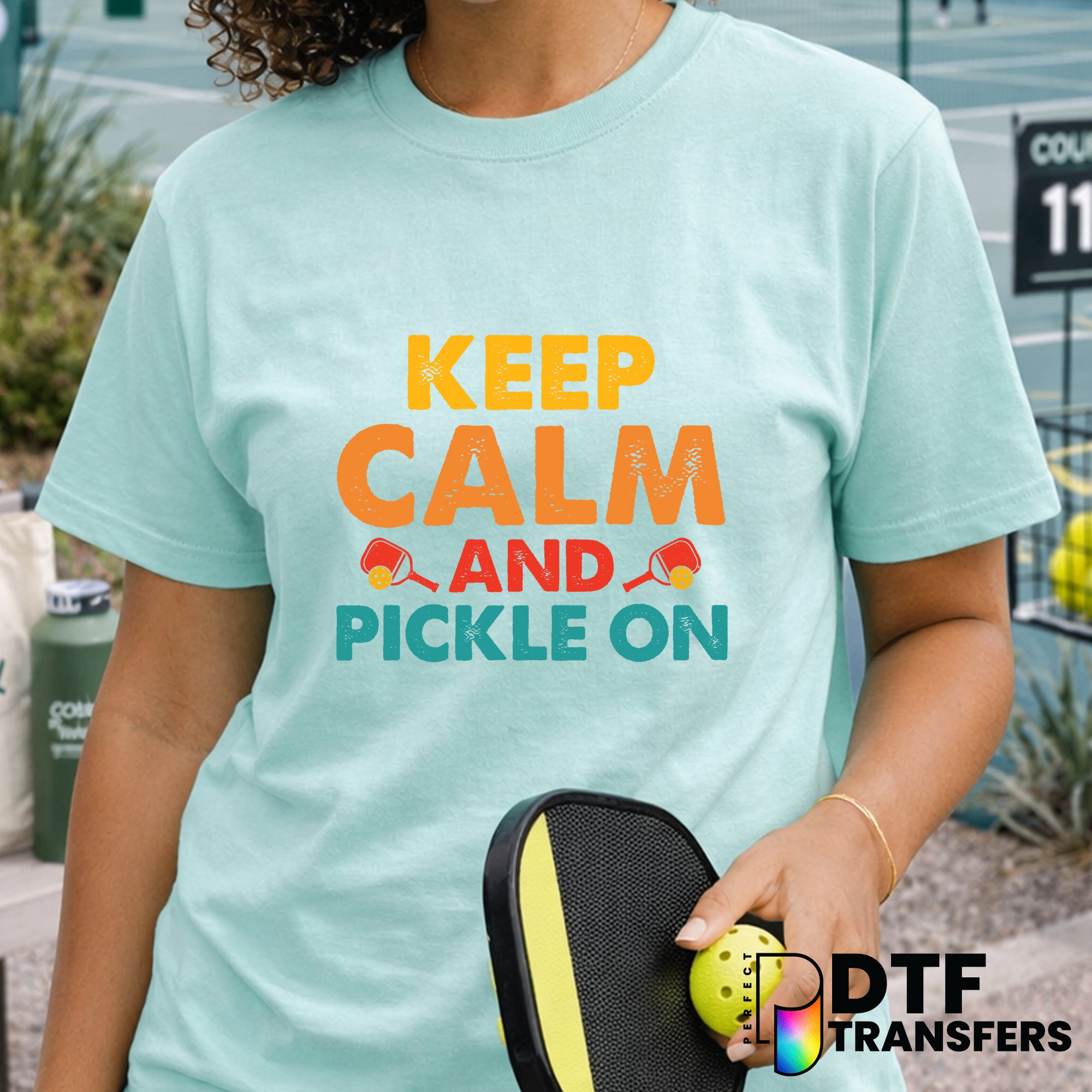 Keep Calm and Pickle On – Pickleball DTF Transfer