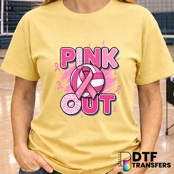 Pink Out Volleyball – Volleyball DTF Transfer