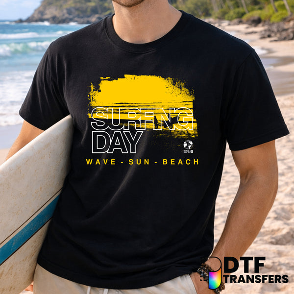 Surfing Day Summer Sun – Surfing DTF Transfer