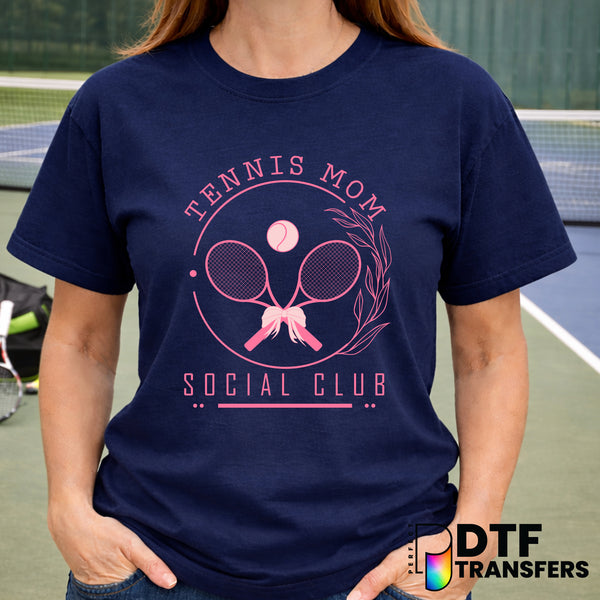 Tennis Mom Social Club – Tennis DTF Transfer