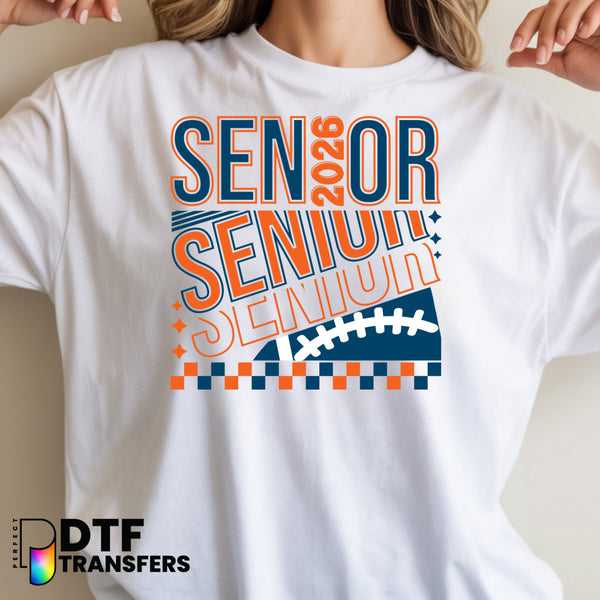 SENIOR 2026 Football Graphic – School Teacher DTF Transfer