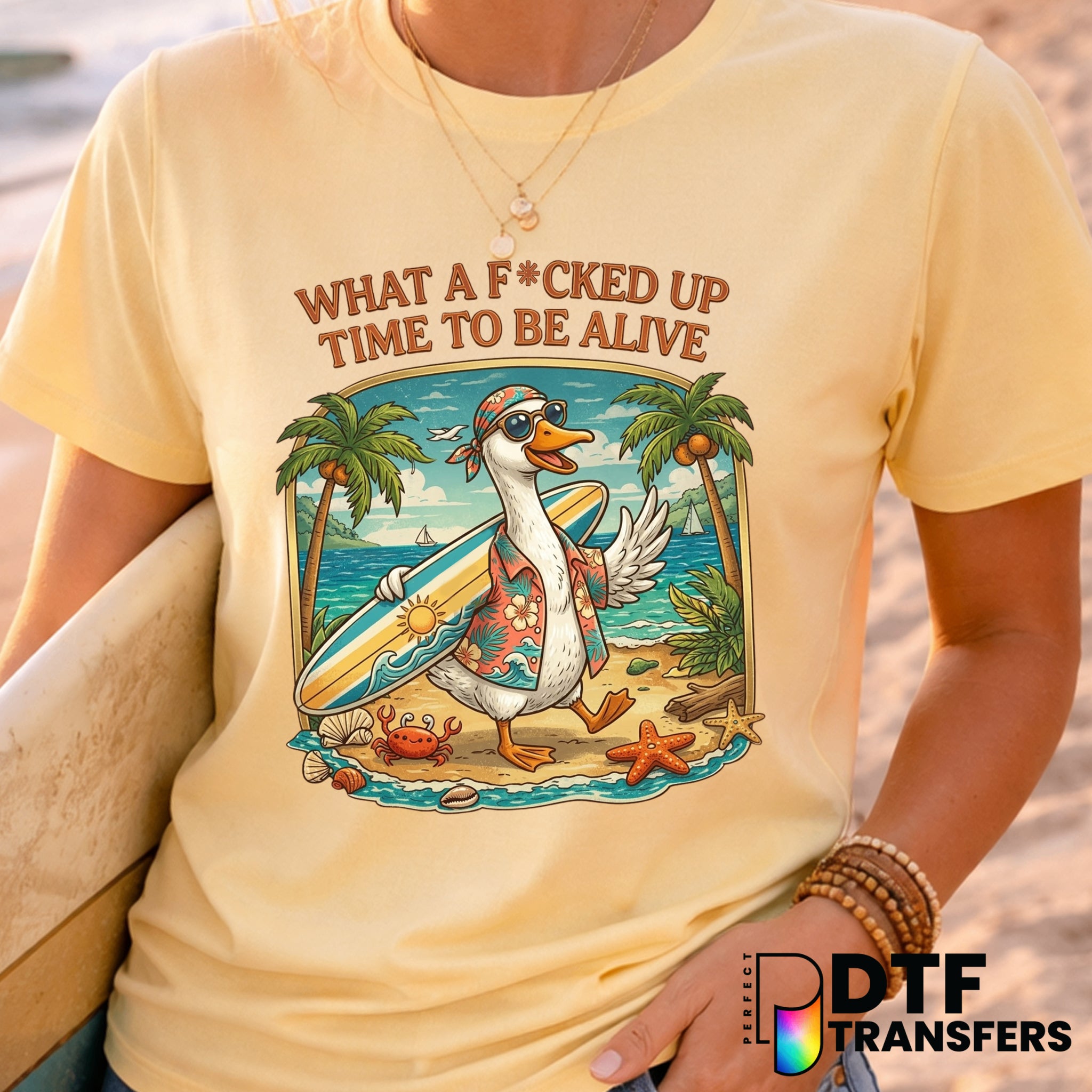 Sarcastic Goose Surfers Club – Surfing DTF Transfer