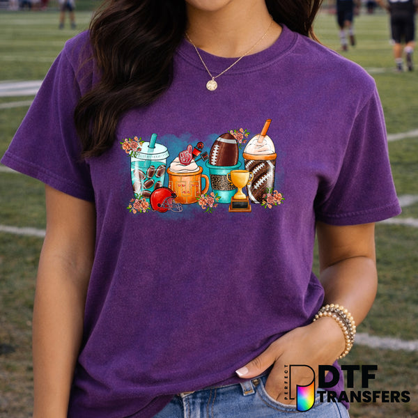 FOOTBALL COFFEE TURQUOISE LEOPARD – Football DTF Transfer