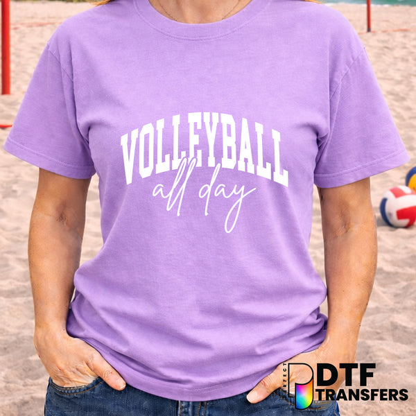 Volleyball All Day – Volleyball DTF Transfer