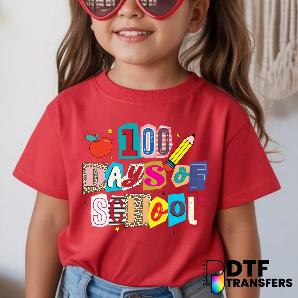 100 DAYS OF SCHOOL – Teacher DTF Transfer