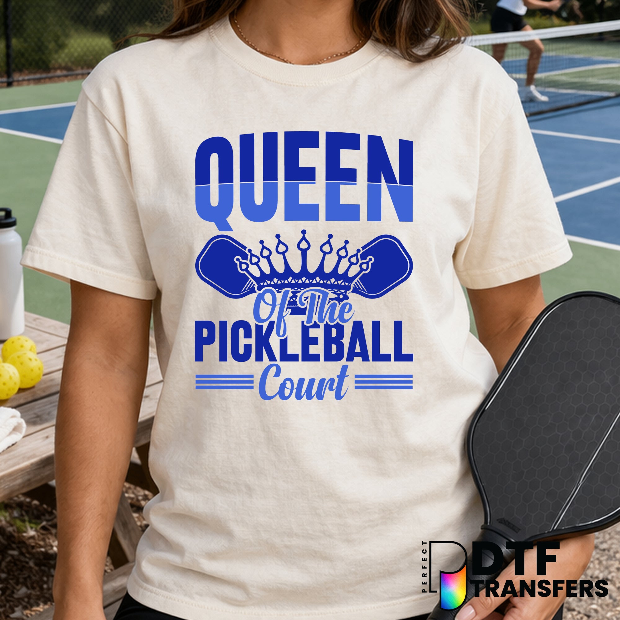 Queen of the Pickleball Court – Pickleball DTF Transfer