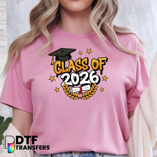 Class of 2026 Graffiti Graduation Cap – Teacher DTF Transfer