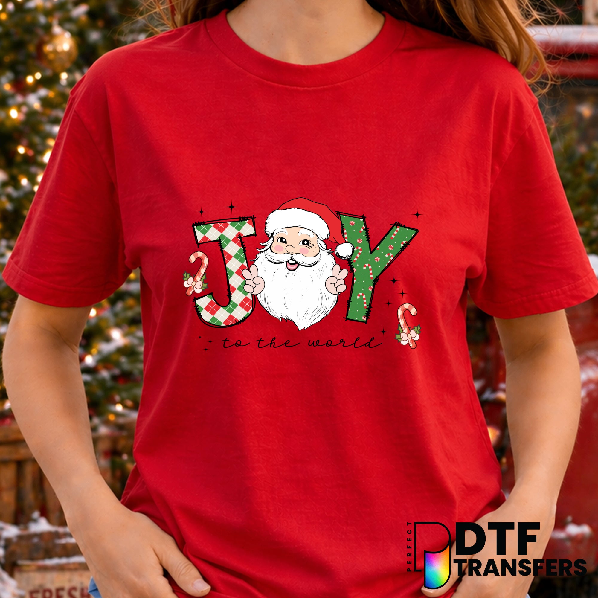 JOY To The World – Christmas DTF Transfer