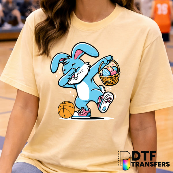Dabbing Bunny Basketball – DTF Transfer