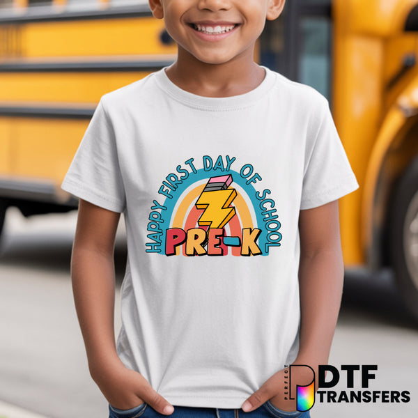 Happy First Day of School Pre K - Welcome Back to School – Teacher DTF Transfer