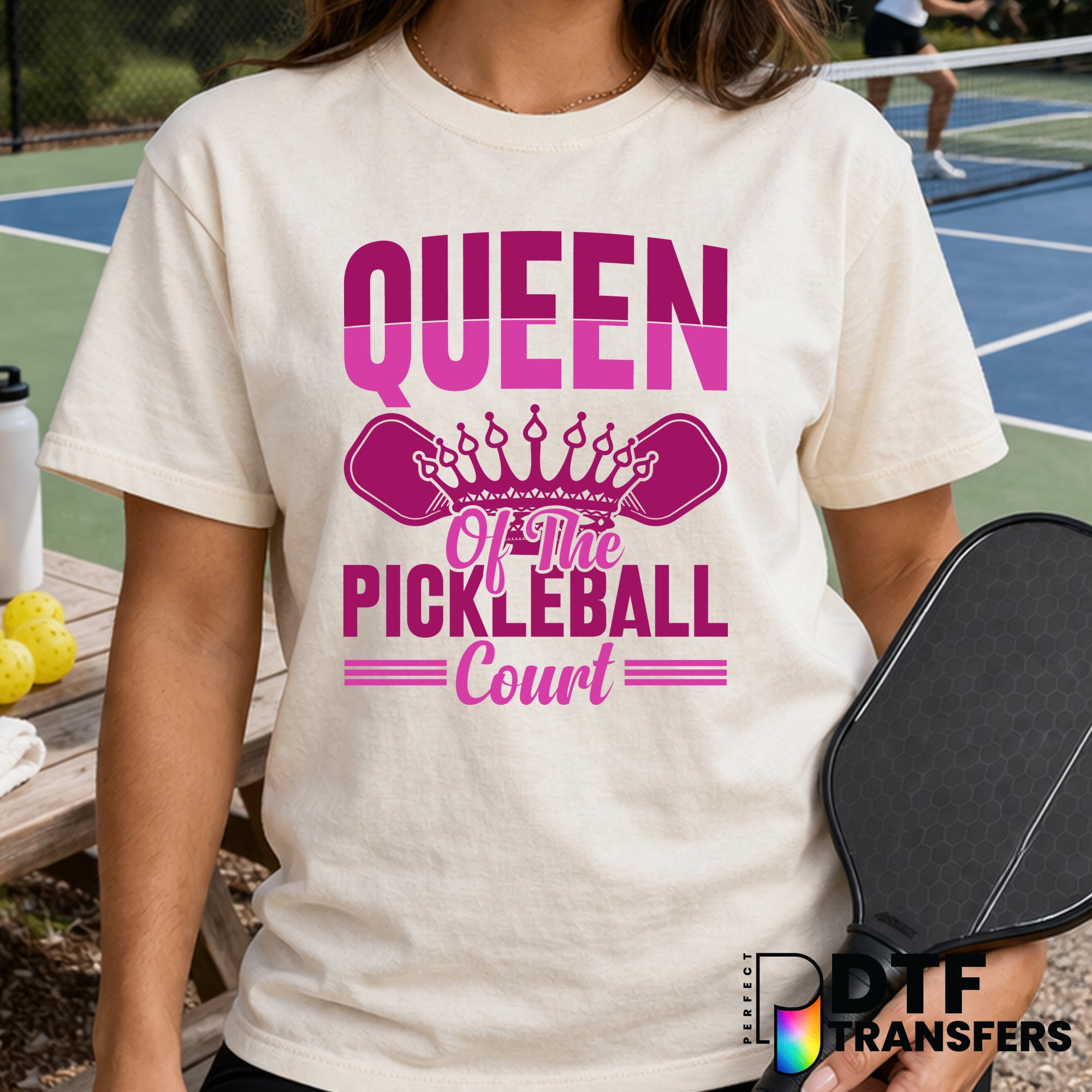 Queen of the Pickleball Court – Pickleball DTF Transfer