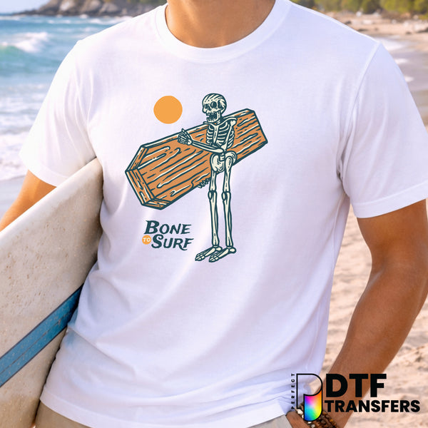 Bone To Surf – Surfing DTF Transfer