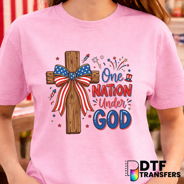 ONE NATION UNDER GOD – Fourth of July DTF Transfer
