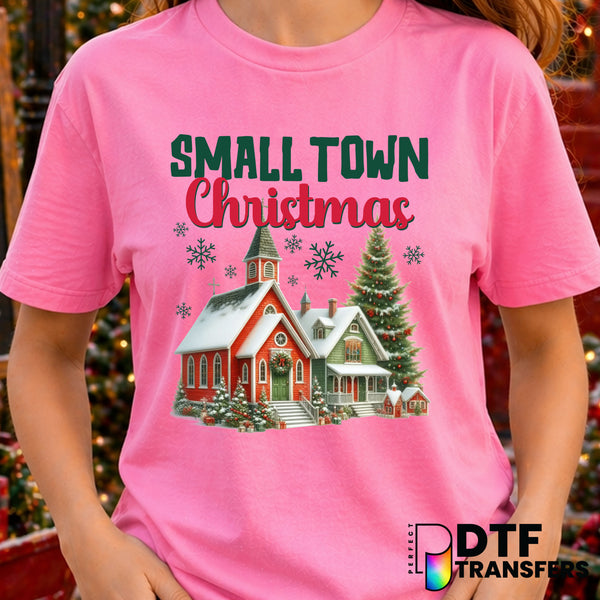 Small Town Christmas Scene – DTF Transfer