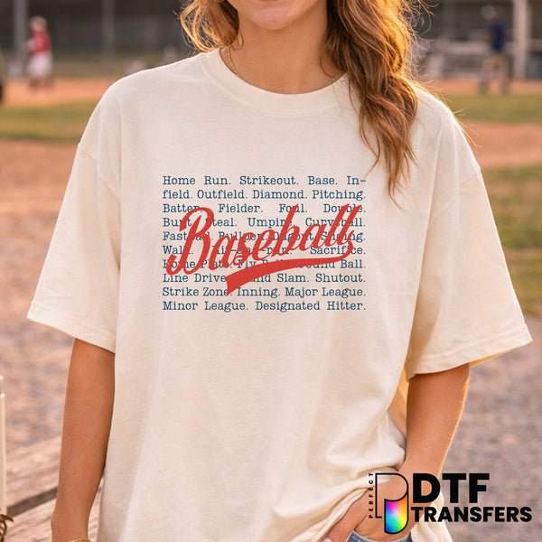 BASEBALL Retro Grunge – Baseball DTF Transfer