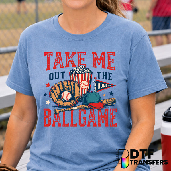 TAKE ME OUT TO THE BALL GAME – Baseball DTF Transfer